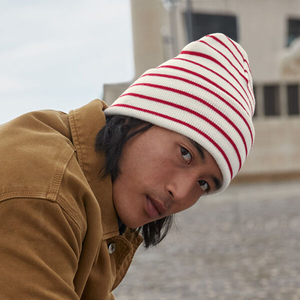 Beechfield Original Deep Cuffed Striped Beanie Miniaturansicht